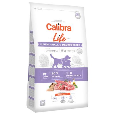 Calibra Dog Life Junior jagnięcina dla małych i średnich ras