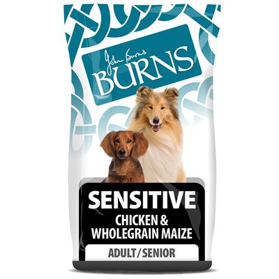Burns Adult & Senior Sensitive, kurczak i pełnoziarnista kukurydza