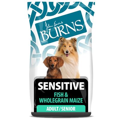 Burns Adult & Senior Sensitive, ryba i pełnoziarnista kukurydza