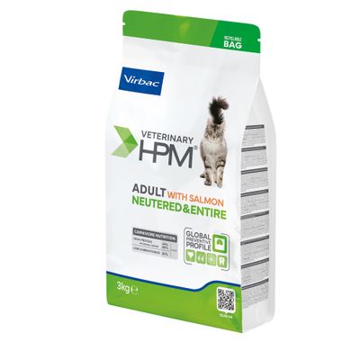 Virbac Veterinary HPM Adult Neutered & Entire Cat, łosoś