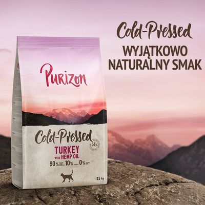 Purizon Coldpressed, indyk z olejem konopnym, tłoczona na zimno