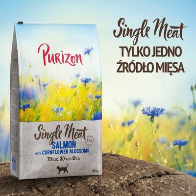 Purizon Single Meat, łosoś z kwiatami chabru