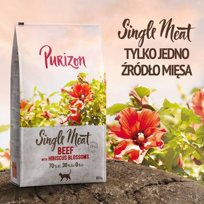 Purizon Single Meat, wołowina z kwiatami hibiskusa