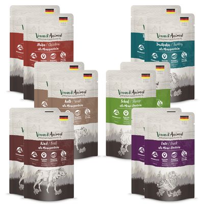 Pakiet mieszany Venandi Animal Monoprotein, 12 x 125 g