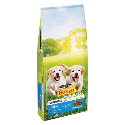 Bonzo Junior z kurczakiem, warzywami i mlekiem karma dla psów