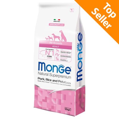 Monge Superpremium All Breeds Adult Wieprzowina, Ryż i Ziemniaki