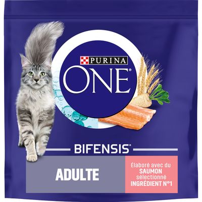 PURINA ONE Adult Łosoś, pełnoziarniste płatki zbożowe dla kotów