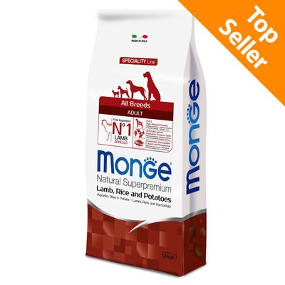 Monge Superpremium All Breeds Adult Krokiety dla psów z jagnięciną, ryżem i ziemniakami