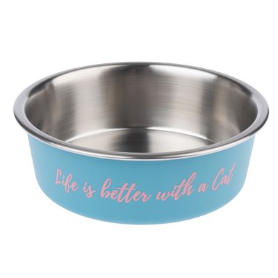TIAKI Miska ze stali nierdzewnej „Better With A Cat”