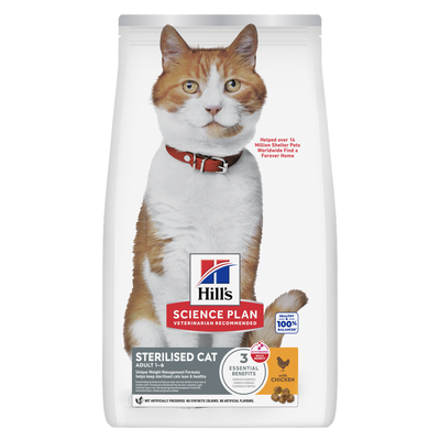 Hill's Science Plan Sterilised Cat Adult 1-6, kurczak