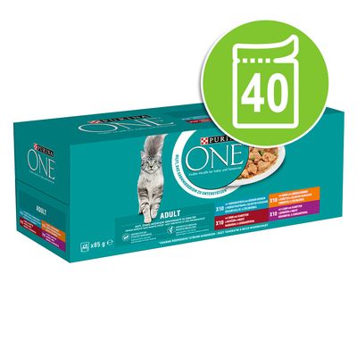 Pakiet mieszany PURINA ONE Adult, 40 x 85 g