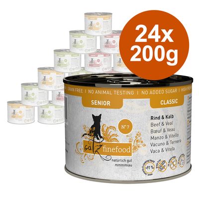 Korzystny pakiet catz finefood Senior, 24 x 200 g