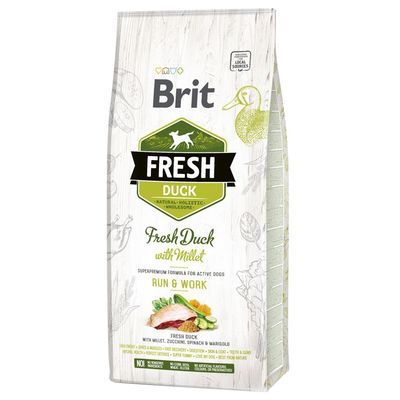 Brit Fresh Active Run & Work, kaczka z prosem