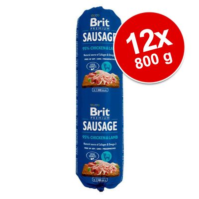 Brit Premium Sausage, 12 x 800 g