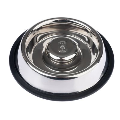 TIAKI miska spowalniająca jedzenie Silvered