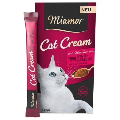 Miamor Cat Cream pasta z wołowiną i warzywami