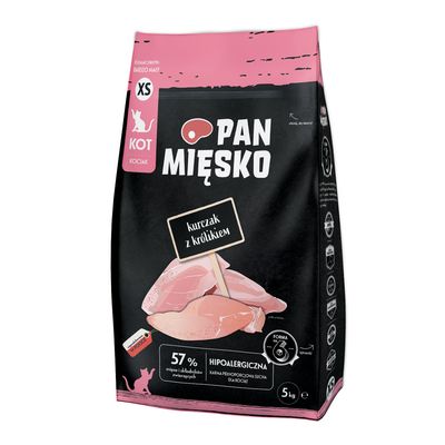 Pan Mięsko, Kitten, kurczak z królikiem, X-Small