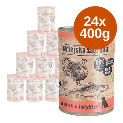 Korzystny pakiet Wiejska Zagroda, mokra karma dla psa, 24 x 400 g