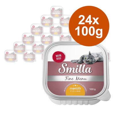 Smilla Fine Menu, z nadzieniem, 24 x 100 g