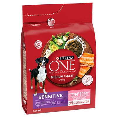 PURINA ONE Medium/Maxi Sensitive, łosoś