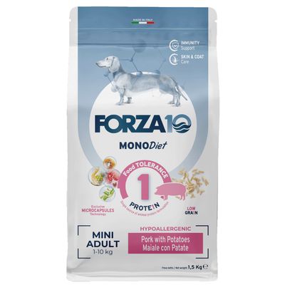 Forza 10 Mini Diet Low Grain, z wieprzowiną i ziemniakami
