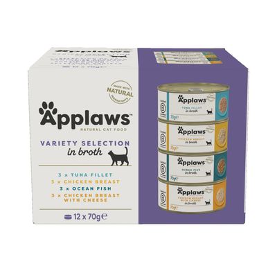 Applaws w bulionie, 12 x 70 g