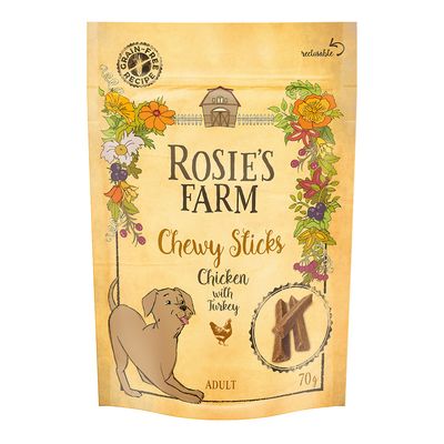 Rosie's Farm Chewy Sticks, kurczak z indykiem