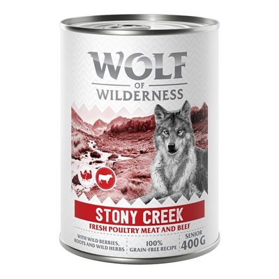 Wolf of Wilderness Senior "Expedition" Stony Creek - drób z wołowiną, 1 x 400 g