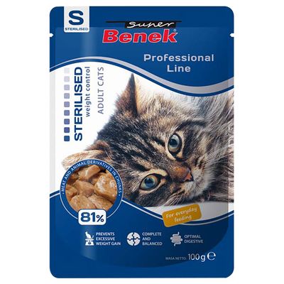 Super Benek Professional Line Sterilized Adult, 24 x 100 g