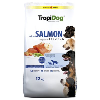 Tropidog Premium Adult Medium & Large, łosoś