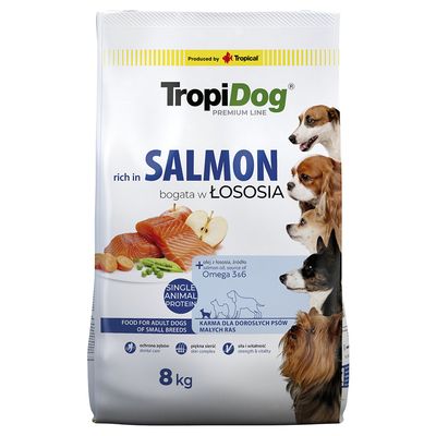 Tropidog Premium Adult Small, łosoś