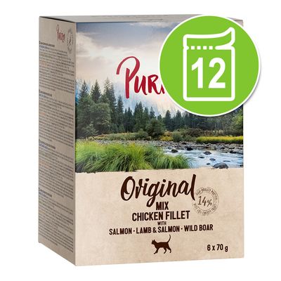 Korzystny pakiet Purizon Adult, bez zbóż, 12 x 70 g