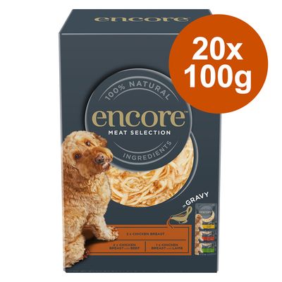 Pakiet Encore Dog Mix w sosie, saszetki, 20 x 100 g