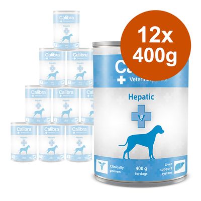 Korzystny pakiet Calibra Veterinary Diet Dog Hepatic, 12 x 400 g