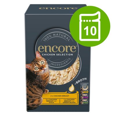Korzystny pakiet Encore Cat w bulionie, 10 x 50 g