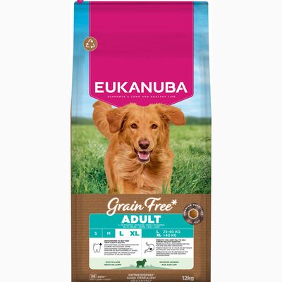 Eukanuba Grain Free Adult Large, jagnięcina