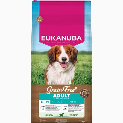 Eukanuba Grain Free Adult Small & Medium, z jagnięciną