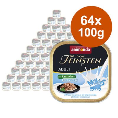 Megapakiet animonda Vom Feinsten Adult Milkies w sosie, 64 x 100 g