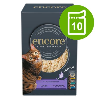 Pakiet mieszany Encore Cat w bulionie, 10 x 50 g