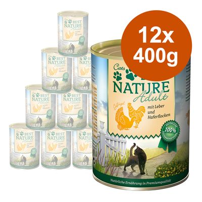 Korzystny pakiet Best Nature Cat Adult, 12 x 400 g