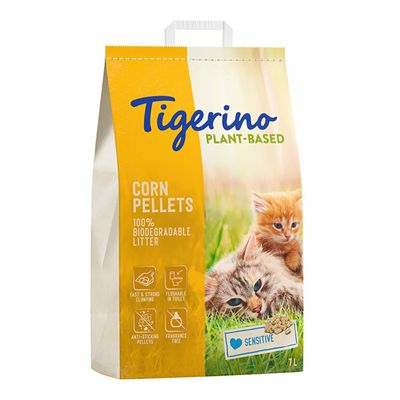 Tigerino Plant-Based, żwirek na bazie kukurydzy - Sensitive, bezzapachowy