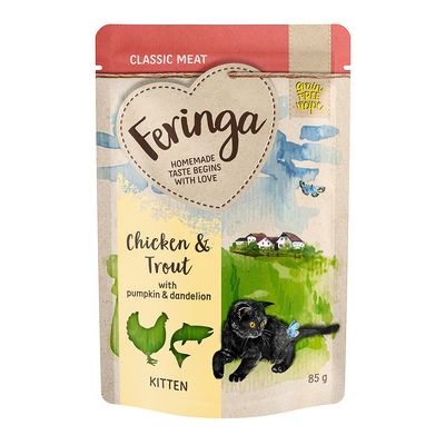 Feringa Classic Meat Menu Kitten w saszetkach, 12 x 85 g