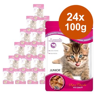Super Benek Super Chunks Kitten, 24 x 100 g