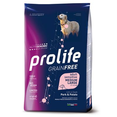 Prolife Grain Free Adult Sensitive Medium/Large Wieprzowina i ziemniaki