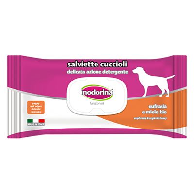 Inodorina Organiczne chusteczki dla szczeniąt ze świetlikiem i miodem