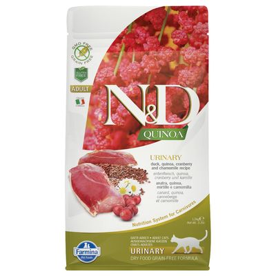 Farmina N&D Quinoa Urinary Duck, Quinoa, Żurawina & Rumianek Adult