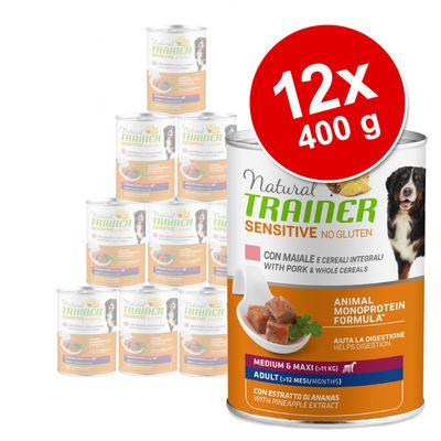 Natural Trainer Sensitive No Gluten Adult, 12 x 400 g