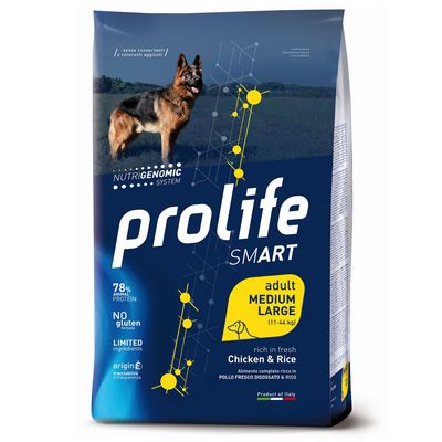 Dog Prolife Smart Adult Medium/Duża/Duże rasy kurczak i ryż
