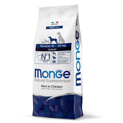 Monge Natural Superpremium Medium kurczak dla seniorów
