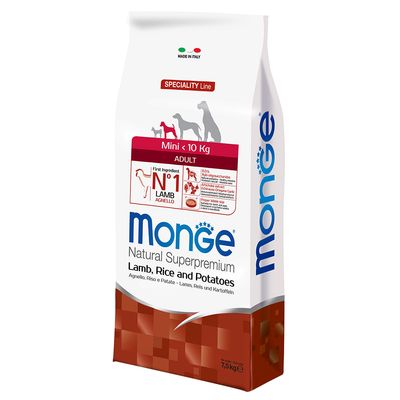 Monge Mini Adult Jagnięcina, Ryż i Ziemniaki